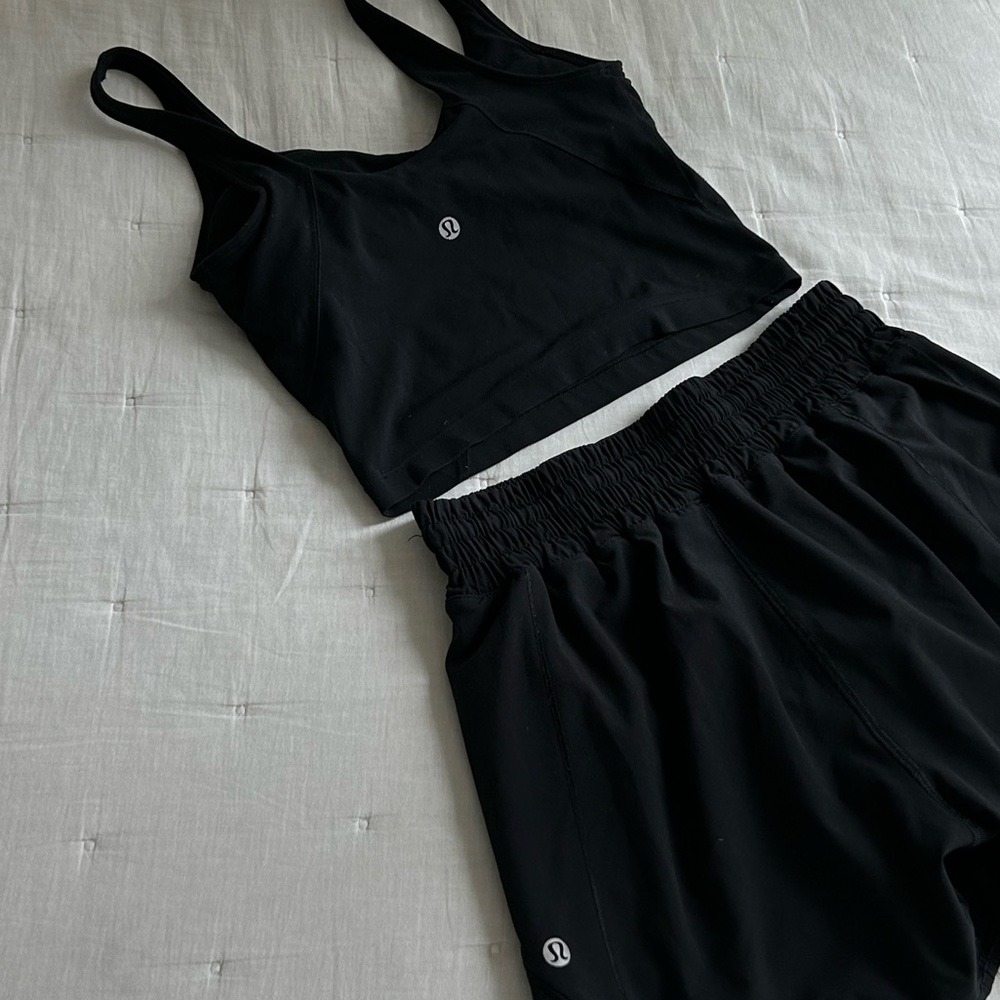 LULULEMON 🍋 SET Size 2 Black | Align Tank Top Hotty Hot High-Rise Short 4"